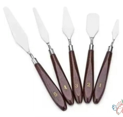 IBI SET DE ESPATULAS PALETTE KNIVES METALICAS x 5 pcs