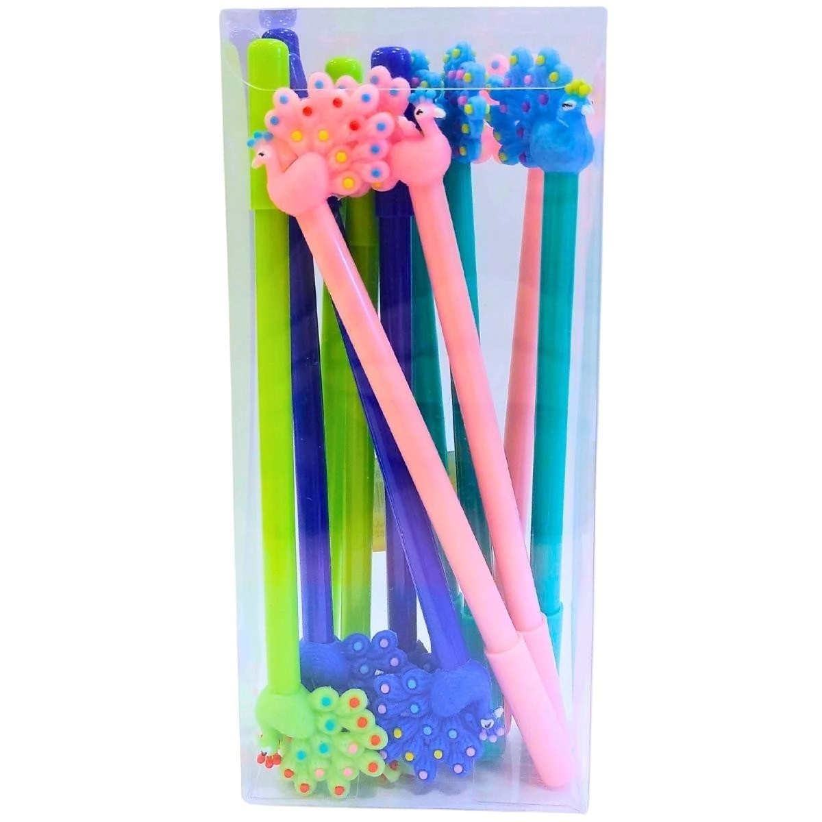 BOLIGRAFO COLOURS PAVO REAL X 12U