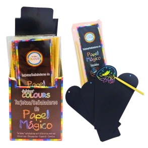 PAPEL MAGICO COLOURS ESPACIAL SE&Ntilde;ALADORES X 6 + LAPIZ