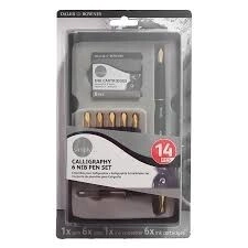 SET CALIGRAFIA SIMPLY 14 PIEZAS