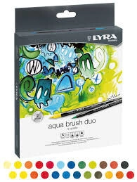 MARCADOR LYRA AQUABRUSH x 24 COLORES