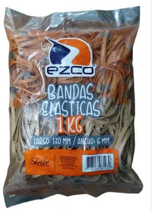 BANDAS ELASTICAS EZCO x 1 Kilo (largo 130mm/ancho 6mm)