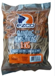BANDAS ELASTICAS EZCO x 1 Kilo (largo 130mm/ancho 6mm)
