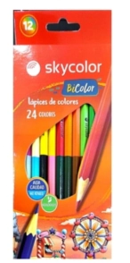 LAPICES COLOR SKYCOLOR BICOLOR x 24u