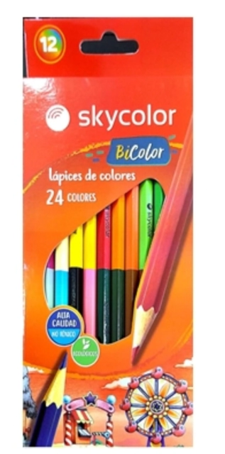 LAPICES COLOR SKYCOLOR BICOLOR x 24u