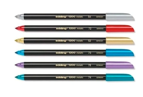 MARCADOE EDDING SET E-1200/6 COLORPEN METALLIC METAL BOX x 6u