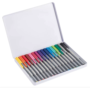 MARCADOR EDDING SET E-55/16 S FINELINER SET METAL BOX x 16u