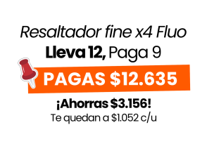 PROMO FILGO RESALTADOR LIGHTER FINE ESTUCHE x 4u FLUO (Paga 9 Lleva 12 Estuche)