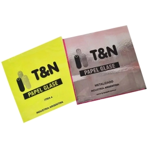 PAPEL GLACE T&N METALIZADO 10x10cm x 10hjs