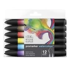 WINSOR&NEWTON SET MARKER WATER x 12pz