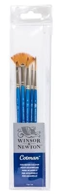 WINSOR&NEWTON PINCEL COTMAN BRUSH SHORT x 5pz
