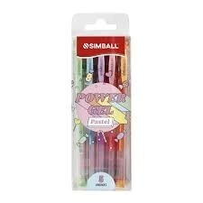 BOLIGRAFO SIMBALL POWER GEL PASTEL x 5u