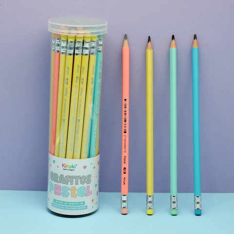 LAPIZ GRAFITO KIRUKI HB PASTEL x 36u