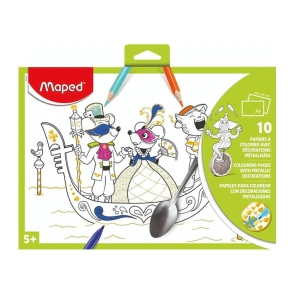 KIT MAPED PAPEL METALIZADO x 10 COL ASS EST