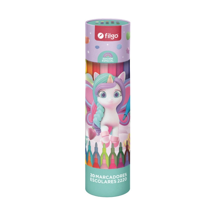 MARCADOR FILGO ESCOLAR 2220 FANTASIA UNICORNIO x 20u