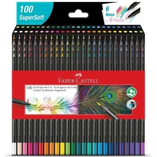 LAPICES COLOR FABER-CASTELL ECOLAP. SUPERSOFT x 100u