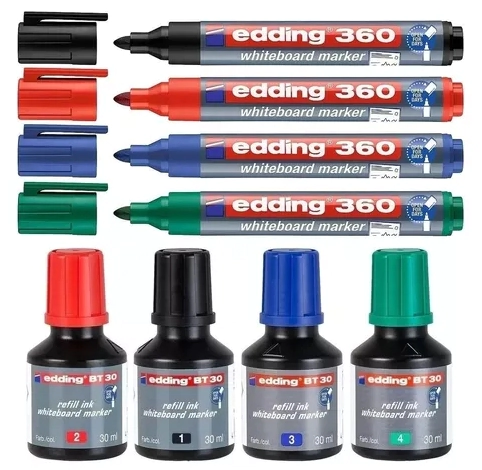 TINTA EDDING BT30 PIZARRA x 30ml ROJO
