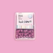 IBI CRAFT OJALILLOS ALUMINIO (EYELET) x 50 Pcs ROSA PASTEL