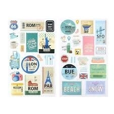 IBI CRAFT STICKER 15*24cm TRAVEL x 2 pcs