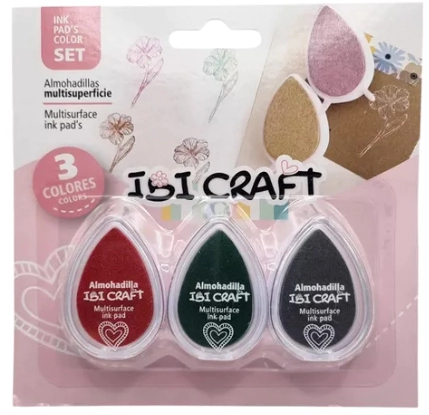 IBI CRAFT ALMOHADILLAS DE COLORES 45x33mm SET 3 COL CLASIC