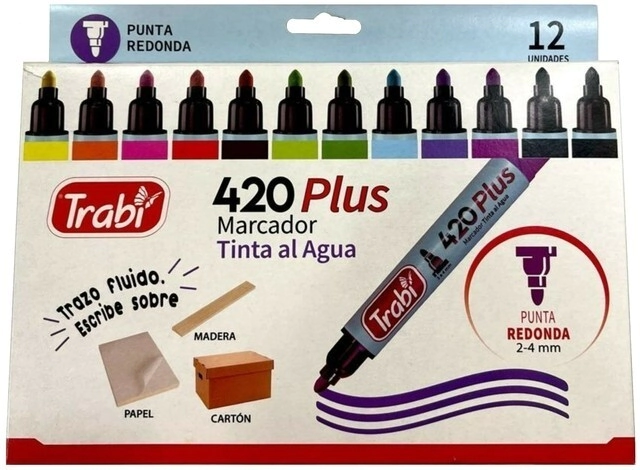 MARCADOR TRABI 420 ESTUCHE SURT x 12u