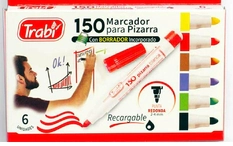MARCADOR TRABI 150 C/BORRADOR x 6u SURT.