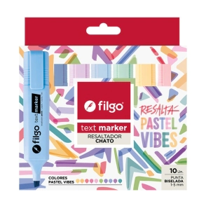 RESALTADOR FILGO TEXT MARKER PASTEL VIBES x 10u SURT