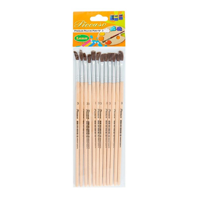 PINCEL PICCASO CHATO N�1 x 12u
