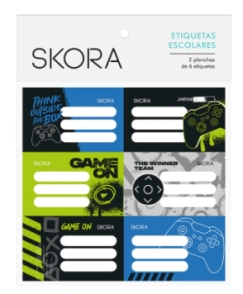 ROTULOS SKORA GAMER x 12u