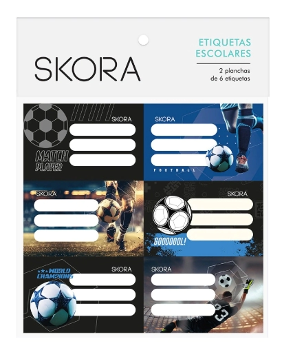 ROTULOS SKORA FUTBOL x 12u