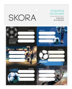 ROTULOS SKORA FUTBOL x 12u