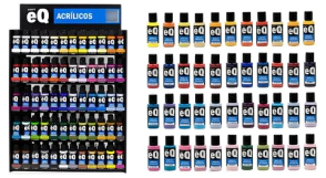 EQ EXHIBIDOR MOSTRADOR ACRILICOS x 50cc x 180u