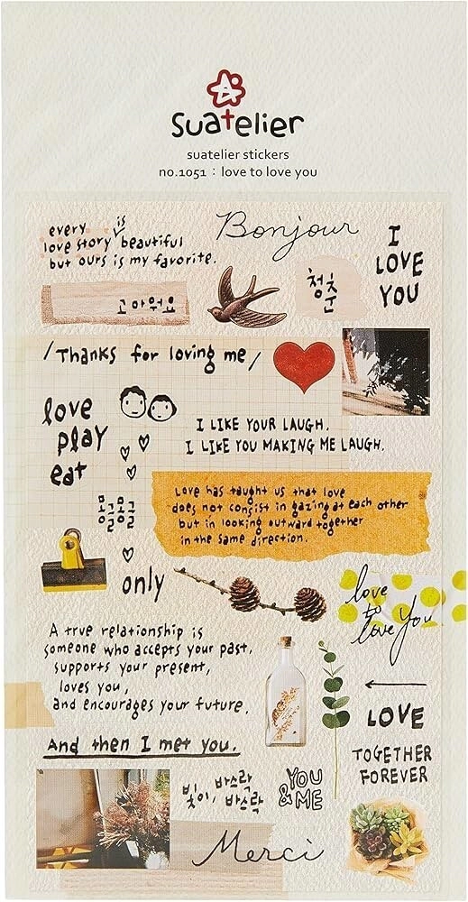 IBI STICKER PVC 10*19cm LOVE TO YOU