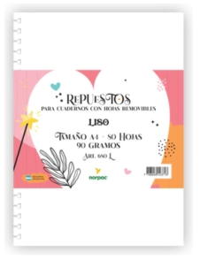 NOR PAC REPUESTO REMOVIBLES A4 x 80hjs LS BLANCO
