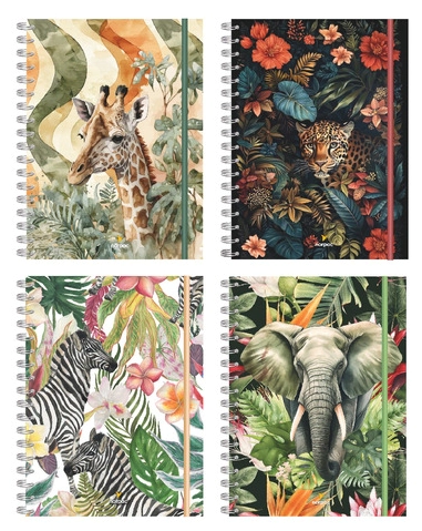 NOR PAC CUADERNO REMOVIBLES FAUNA A5 x 90hjs RY - LS - COLOR