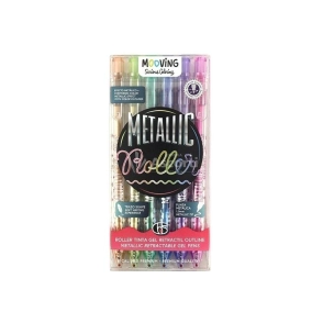 BOLIGRAFO MOOVING ROLLER METALLIC GEL RETRACTIL x 6u