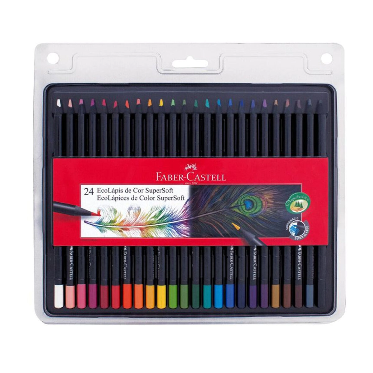 LAPICES COLOR FABER-CASTELL ECOLAP. SUPERSOFT x 24u