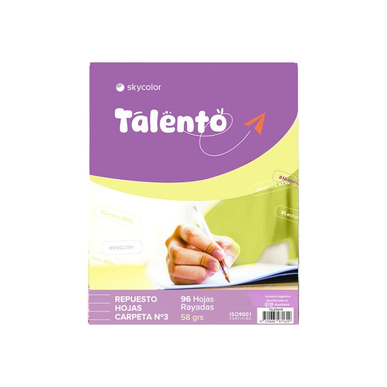 REPUESTO SKYCOLOR TALENTO N�3 x 480hjs RY 58grs