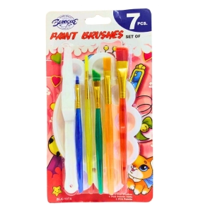 COLOURS SET PINCELES x 5u + ESTECAS + PALETA