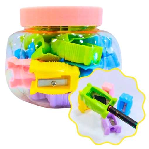 COLOURS SACAPUNTAS MINI SAPO EN FRASCO x 24u
