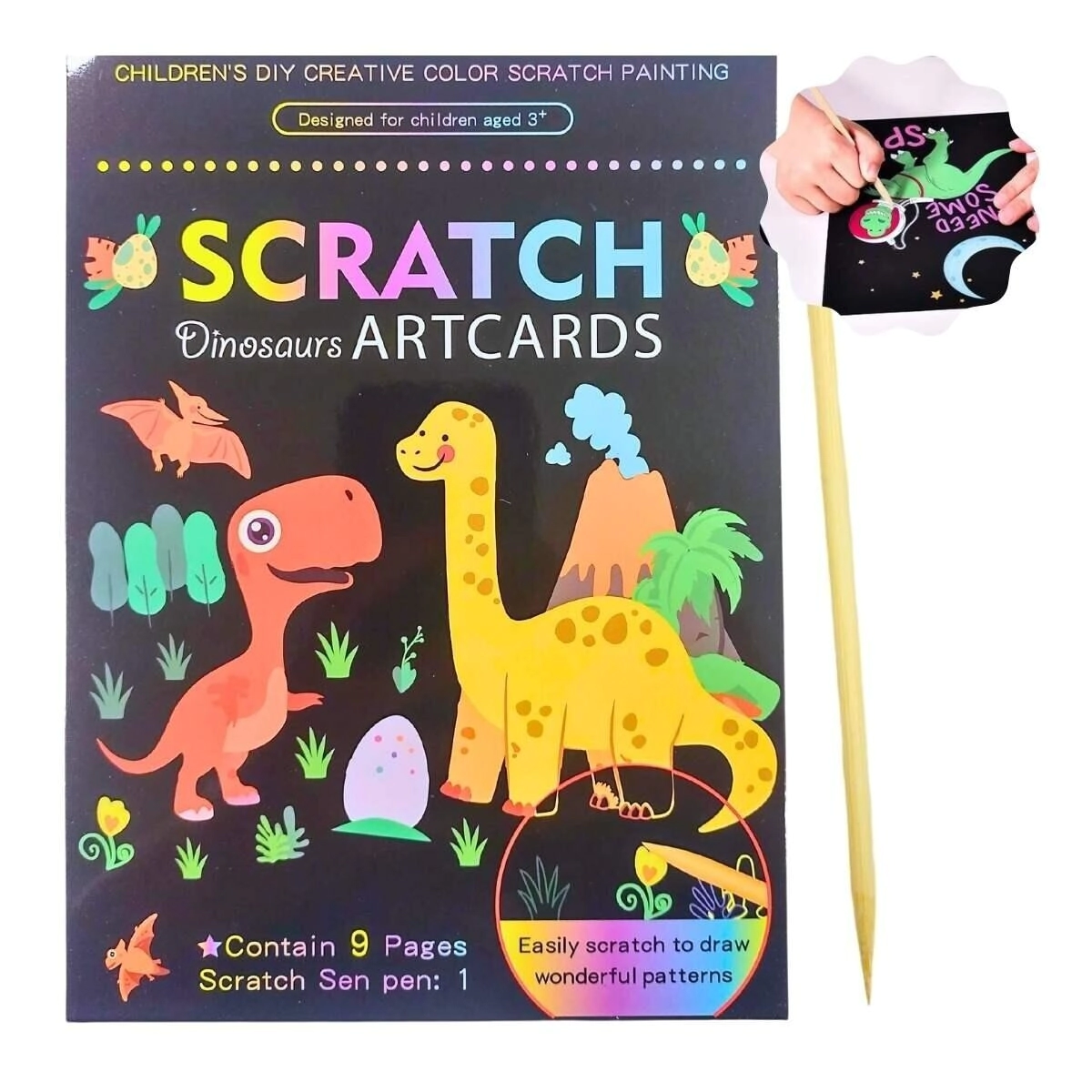 COLOURS PAPEL MAGICO C/FORMAS DINOS
