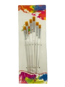 COLOURS SET PINCELES x 6u TRANSPARENTE CHATOS
