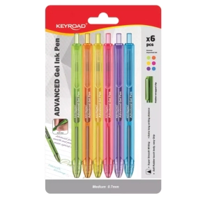 BOLIGRAFO KEYROAD GEL RETRA 0.7mm x 6u