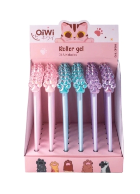 BOLIGRAFO QIWI ROLLER GEL HUELLITA 0.5mm AZUL
