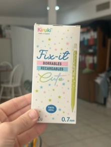 BOLIGRAFO KIRUKI BORRABLE FIX IT - CUTE 0.7mm AZUL