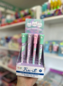 BOLIGRAFO KIRUKI BORRABLE LOVEL Y CAT 0.7mm AZUL