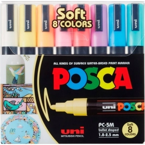 MARCADOR POSCA PC-5M 1.8-2.5mm x 8u SOFT
