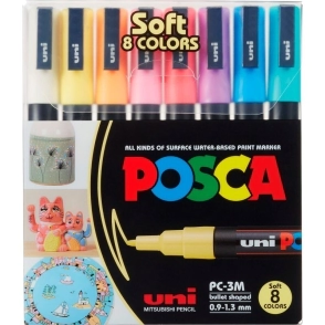 MARCADOR POSCA PC-3M 0.9-1.3mm x 8u SOFT