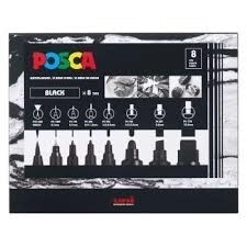 MARCADOR POSCA PUNTAS MIXTAS x 8u