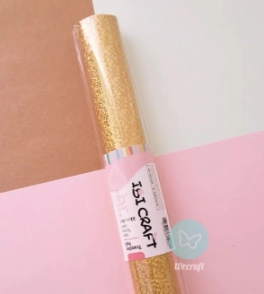 IBI CRAFT FOIL REACTIVO TONER 32cm x 5mts GLITTER ORO